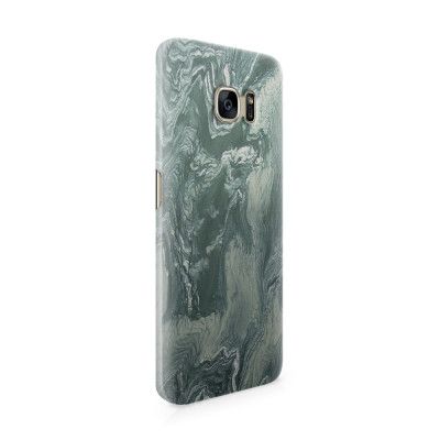 Skal till Samsung Galaxy S7 Edge - Marble - Grön