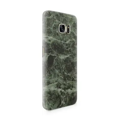 Skal till Samsung Galaxy S7 Edge - Marble - Grön/Svart