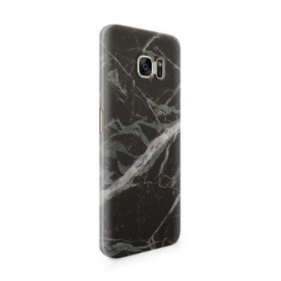 Skal till Samsung Galaxy S7 Edge - Marble - Svart