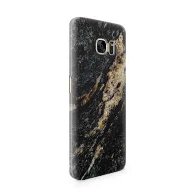 Skal till Samsung Galaxy S7 Edge - Marble - Svart