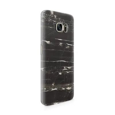 Skal till Samsung Galaxy S7 Edge - Marble - Svart