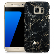 Skal till Samsung Galaxy S7 Edge - Marble - Svart