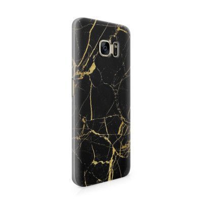 Skal till Samsung Galaxy S7 Edge - Marble - Svart