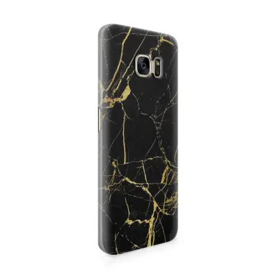 Skal till Samsung Galaxy S7 Edge - Marble - Svart