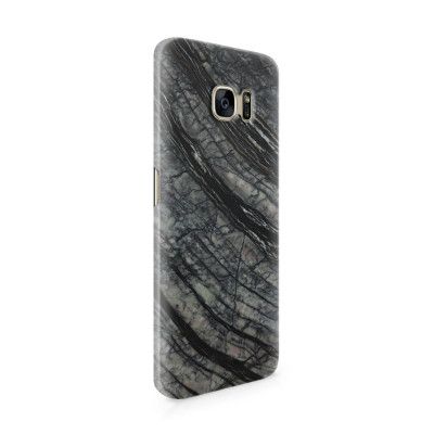 Skal till Samsung Galaxy S7 Edge - Marble - Svart/Grå