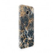 Skal till Samsung Galaxy S7 Edge - Marble - Svart/Guld