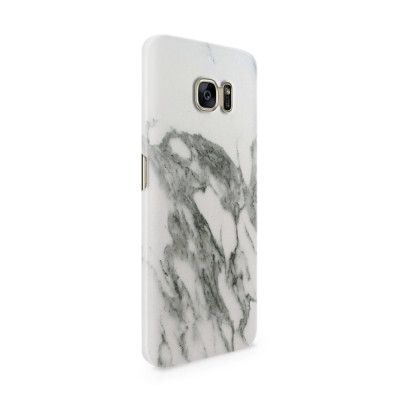 Skal till Samsung Galaxy S7 Edge - Marble - Vit/Grå
