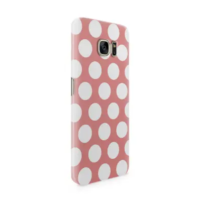 Skal till Samsung Galaxy S7 Edge - Polka - Persika
