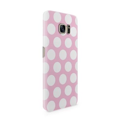 Skal till Samsung Galaxy S7 Edge - Polka - Rosa