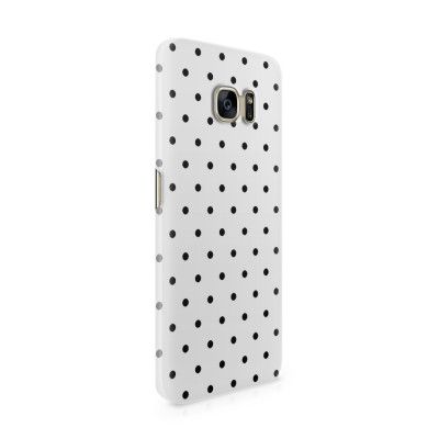 Skal till Samsung Galaxy S7 Edge - Polka - Vit