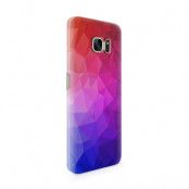 Skal till Samsung Galaxy S7 Edge - Polygon - Blå/Lila/Röd