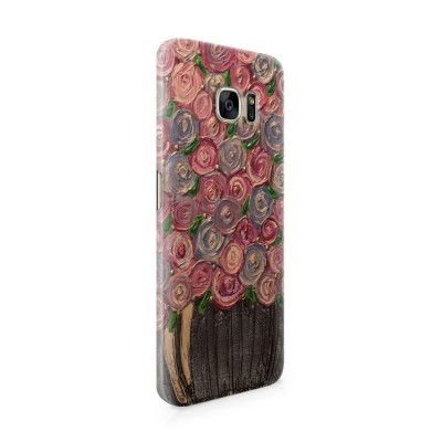 Skal till Samsung Galaxy S7 Edge - Purple Flowers