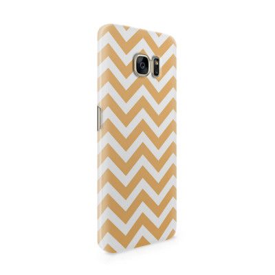 Skal till Samsung Galaxy S7 Edge - Retro ränder - Gul