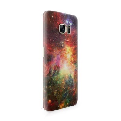 Skal till Samsung Galaxy S7 Edge - Rymden - Röd/Grön