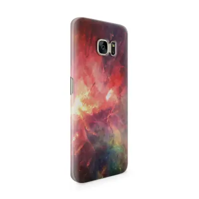 Skal till Samsung Galaxy S7 Edge - Rymden - Röd/Svart