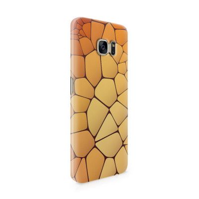 Skal till Samsung Galaxy S7 Edge - Skifferstenar - Orange