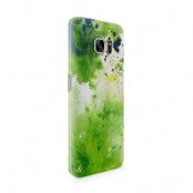 Skal till Samsung Galaxy S7 Edge - Vattenfärg - Grön
