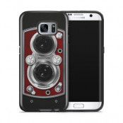 Tough mobilskal till Samsung Galaxy S7 Edge - Vintage Camera Red
