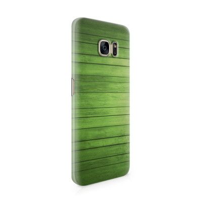 Skal till Samsung Galaxy S7 Edge - Wood - Grön