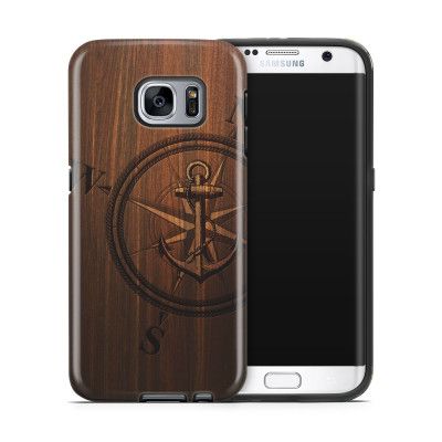 Tough mobilskal till Samsung Galaxy S7 Edge - Wooden Anchor B
