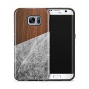 Tough mobilskal till Samsung Galaxy S7 Edge - Wooden Marble B