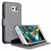 Slim Plånboksfodral till Samsung Galaxy S7 Edge - Grå