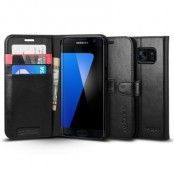Spigen Wallet S Plånboksfodral till Samsung Galaxy S7 Edge - Svart
