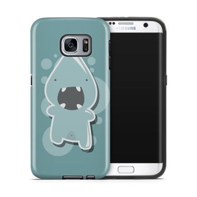 Tough mobilskal till Samsung Galaxy S7 Edge - Argt Bubbelmonster - Blå