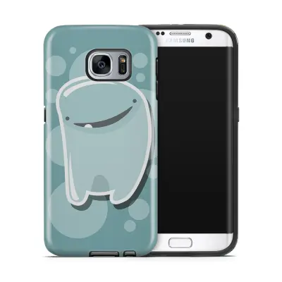 Tough mobilskal till Samsung Galaxy S7 Edge - Bubbelmonster - Blå