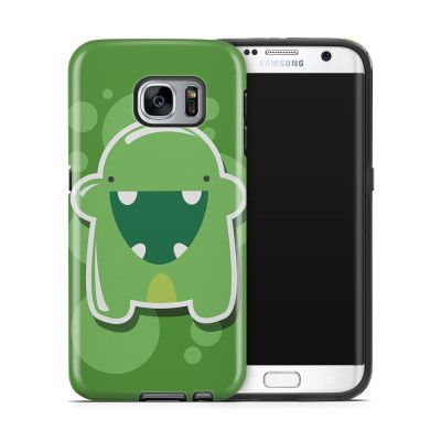 Tough mobilskal till Samsung Galaxy S7 Edge - Bubbelmonster - Grön
