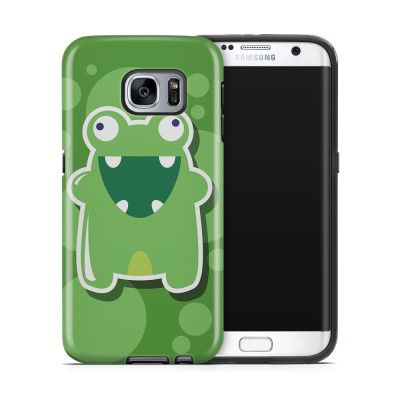 Tough mobilskal till Samsung Galaxy S7 Edge - Bubbelmonster Groda - Grön