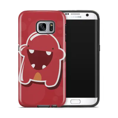Tough mobilskal till Samsung Galaxy S7 Edge - Bubbelmonster - Röd