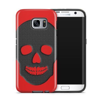 Tough mobilskal till Samsung Galaxy S7 Edge - Dödskalle siluett