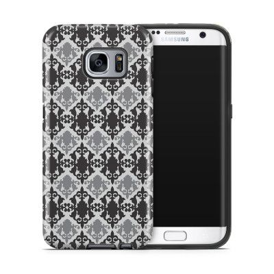 Tough mobilskal till Samsung Galaxy S7 Edge - Damask - Svart/Grå