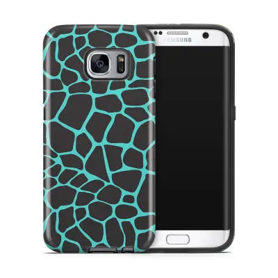 Tough mobilskal till Samsung Galaxy S7 Edge - Gepard - Neonblå