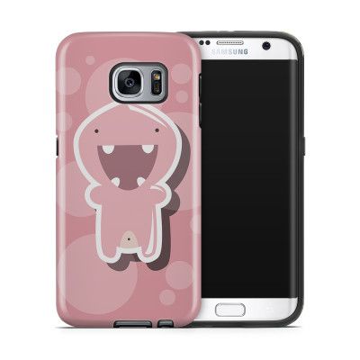 Tough mobilskal till Samsung Galaxy S7 Edge - Glatt Bubbelmonster - Rosa