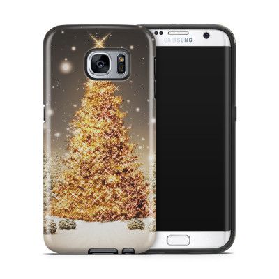 Tough mobilskal till Samsung Galaxy S7 Edge - Glimmrande Julgran