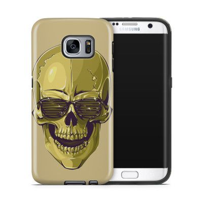 Tough mobilskal till Samsung Galaxy S7 Edge - Hipster Skull Gul