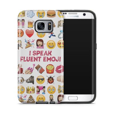 Tough mobilskal till Samsung Galaxy S7 Edge - I speak fluent Emoji