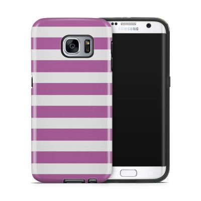 Tough mobilskal till Samsung Galaxy S7 Edge - Linjer - Lila