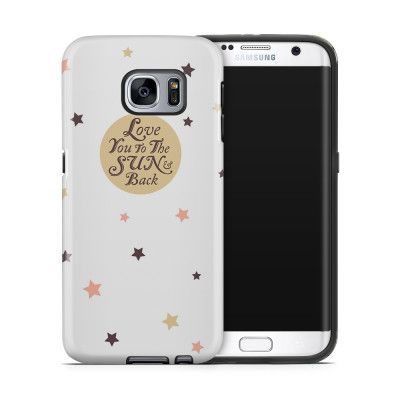 Tough mobilskal till Samsung Galaxy S7 Edge - Love you to the moon and back - Be