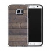 Tough mobilskal till Samsung Galaxy S7 Edge - Mörkbetsade plank