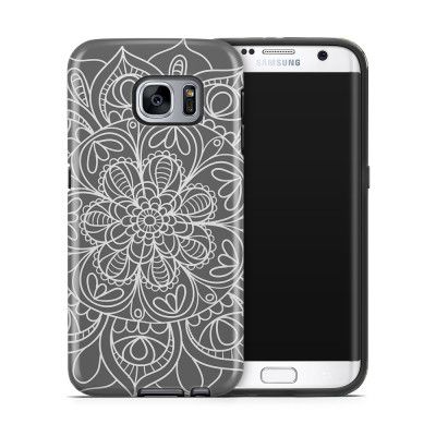 Tough mobilskal till Samsung Galaxy S7 Edge - Mandala - Grå