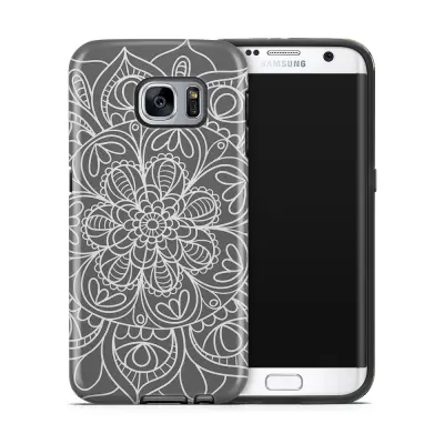 Tough mobilskal till Samsung Galaxy S7 Edge - Mandala - Grå