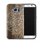 Tough mobilskal till Samsung Galaxy S7 Edge - Mandala - Wood