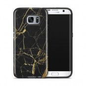 Tough mobilskal till Samsung Galaxy S7 Edge - Marble - Svart