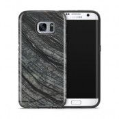 Tough mobilskal till Samsung Galaxy S7 Edge - Marble - Svart/Grå