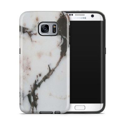 Tough mobilskal till Samsung Galaxy S7 Edge - Marble - Vit