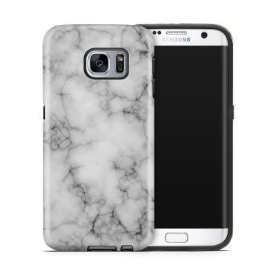 Tough mobilskal till Samsung Galaxy S7 Edge - Marble - Vit/Svart