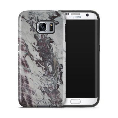 Tough mobilskal till Samsung Galaxy S7 Edge - Marble - Vit/Svart